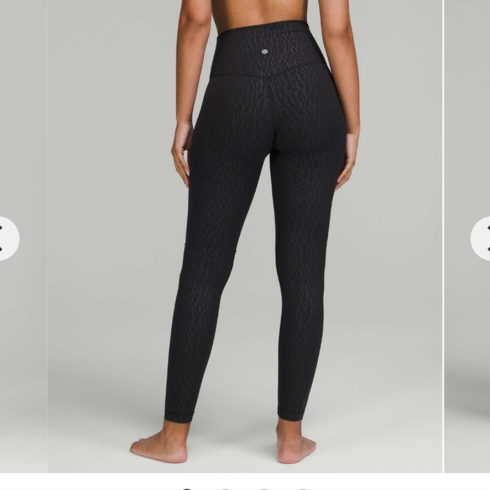 Lululemon Aligh High Rise 28 Segment Emboss Black - Picture 3 of 8